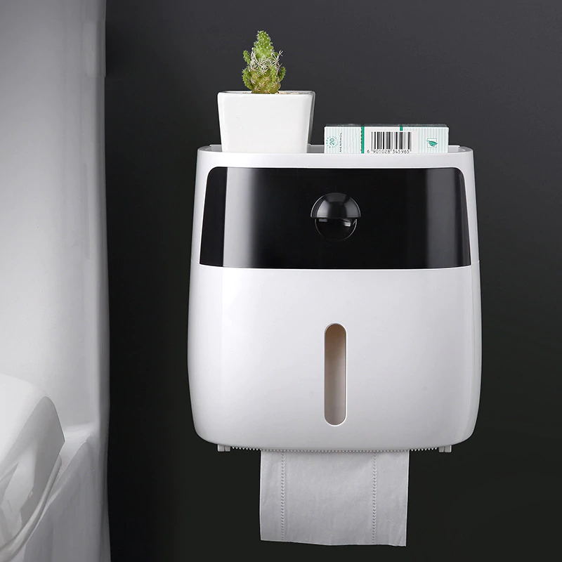 Wall-Mount Waterproof Toilet Paper Holder Home Essentials-7