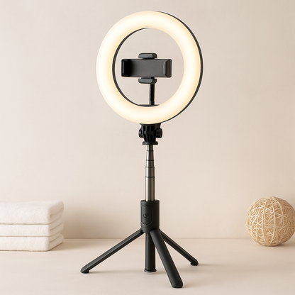 Portable 4-in-1 Selfie Stick with Tripod & LED Gadget-3