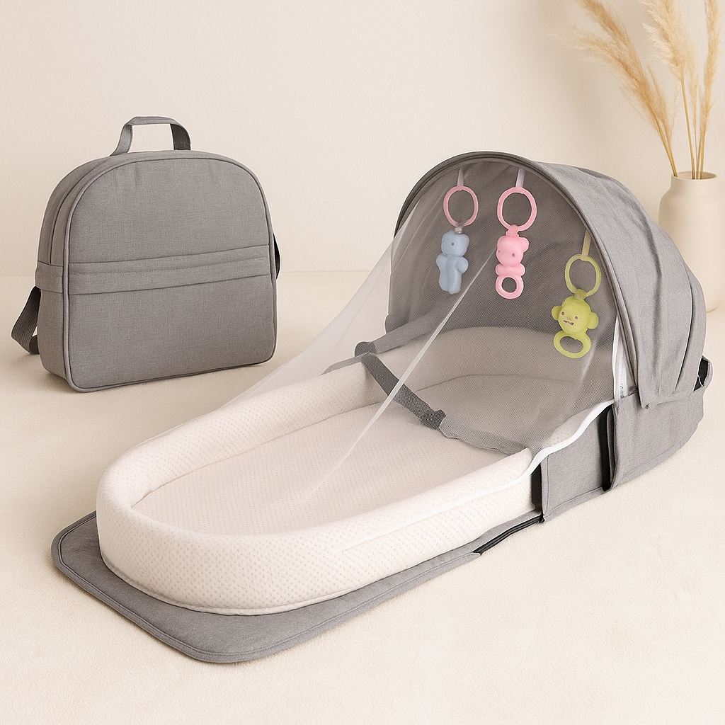 Foldable Baby Bed with Mosquito Net Baby Essentials-5