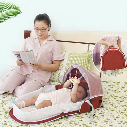 Foldable Baby Bed with Mosquito Net Baby Essentials-5