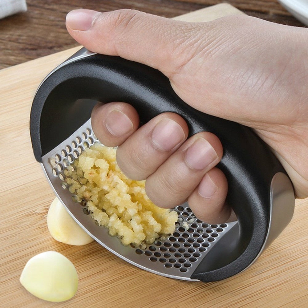 Stainless Steel Garlic Press Home Essentials-7