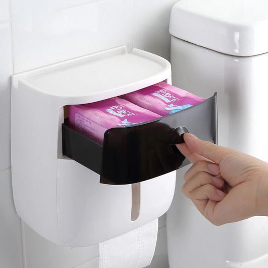 Wall-Mount Waterproof Toilet Paper Holder Home Essentials-7