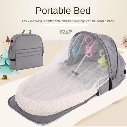 Foldable Baby Bed with Mosquito Net Baby Essentials-5
